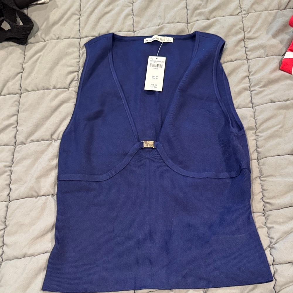 Abercrombie & Fitch Navy Tank Top